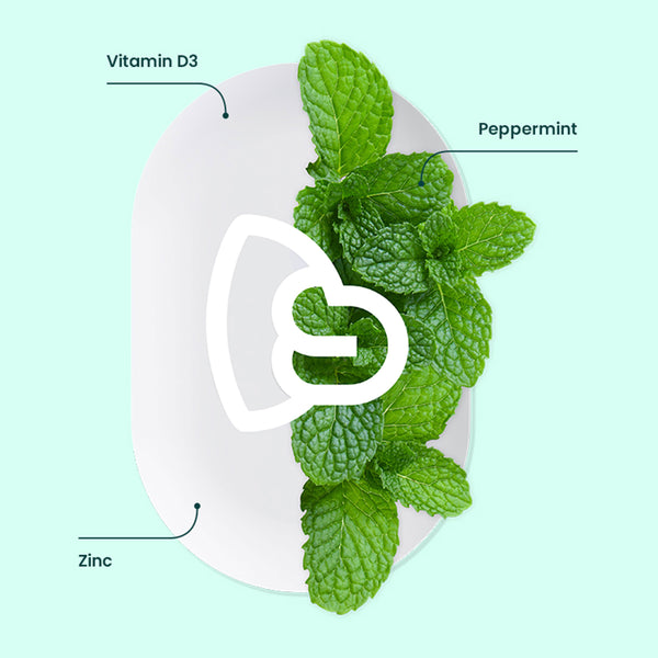 quip mint is filled with vitamin D3, peppermint, and zinc