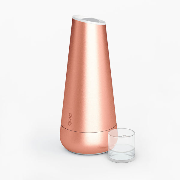 quip mouthwash dispenser in copper