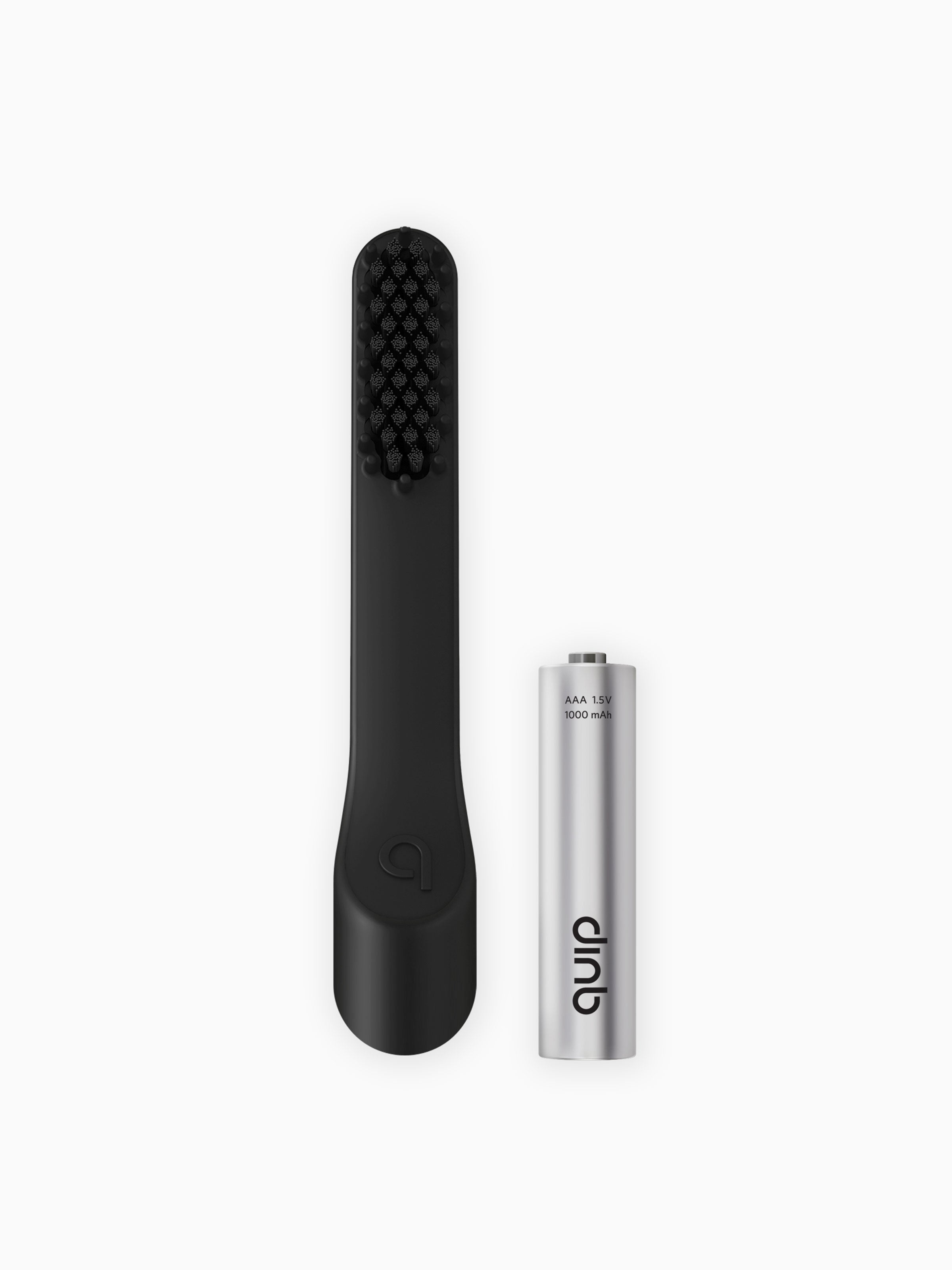 quip brush head refill in black and one AAA Battery